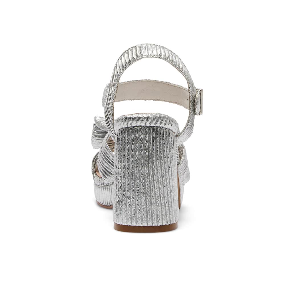 Sherbet Heel in Silver Pleat