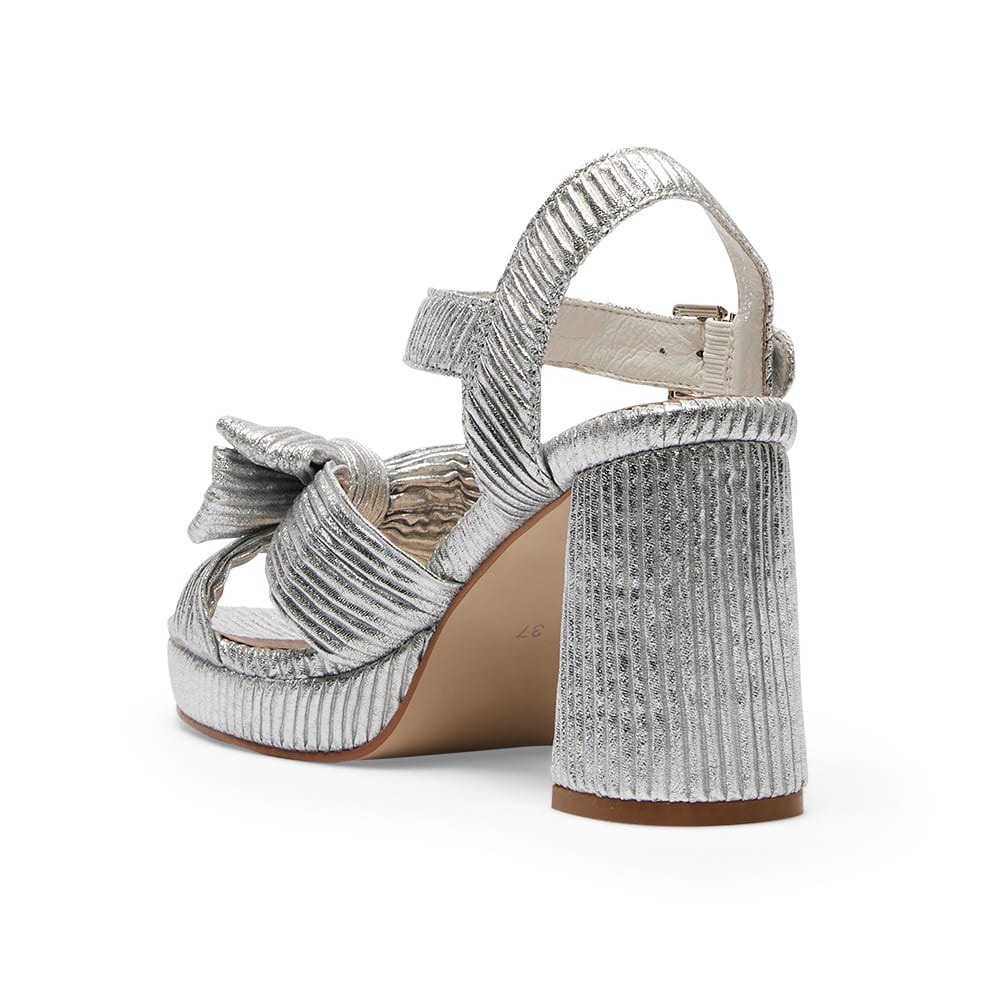 Sherbet Heel in Silver Pleat