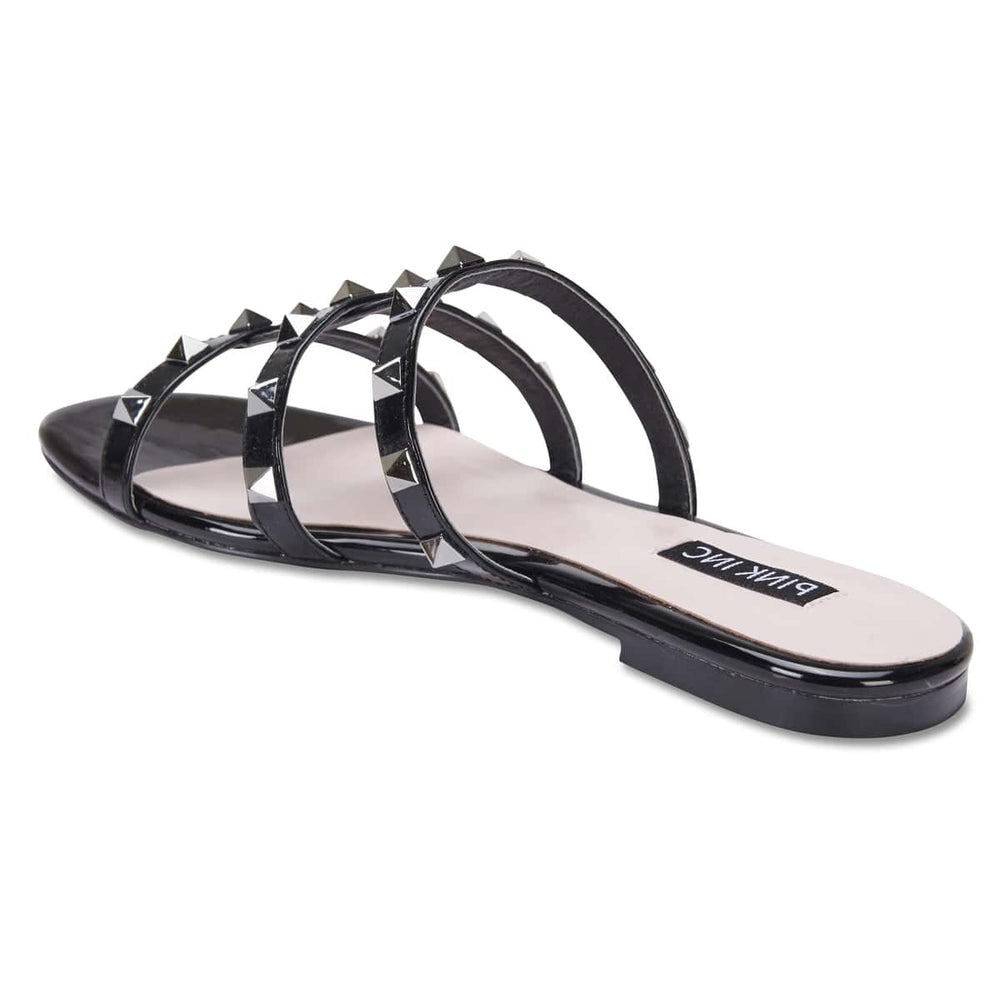 Spain Slide in Black Patent
