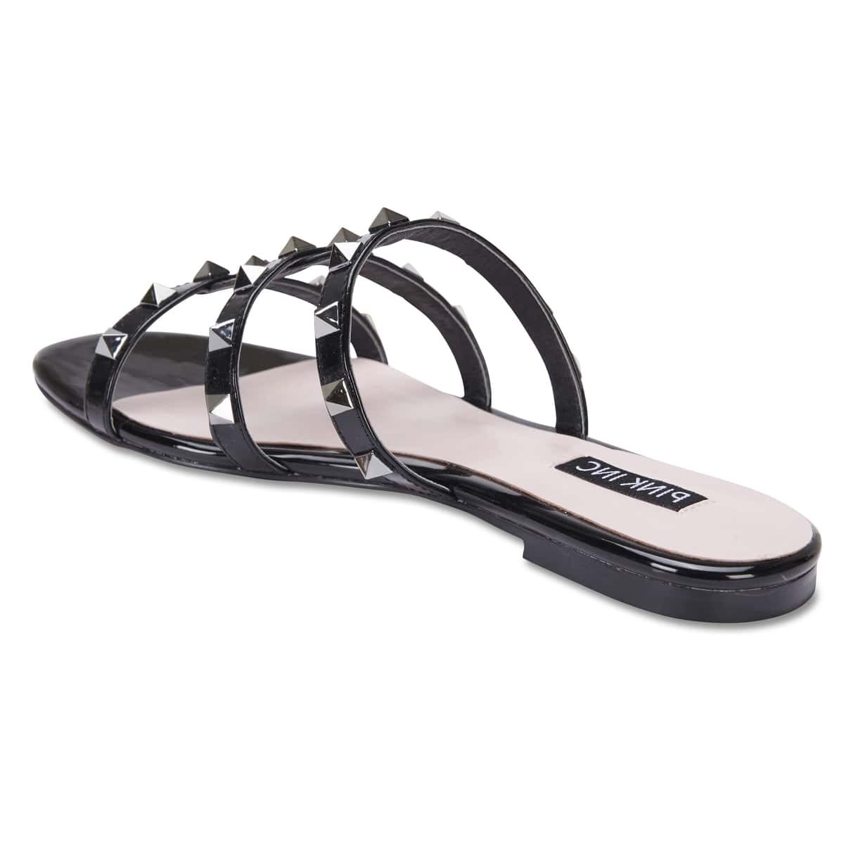 Spain Slide in Black Patent
