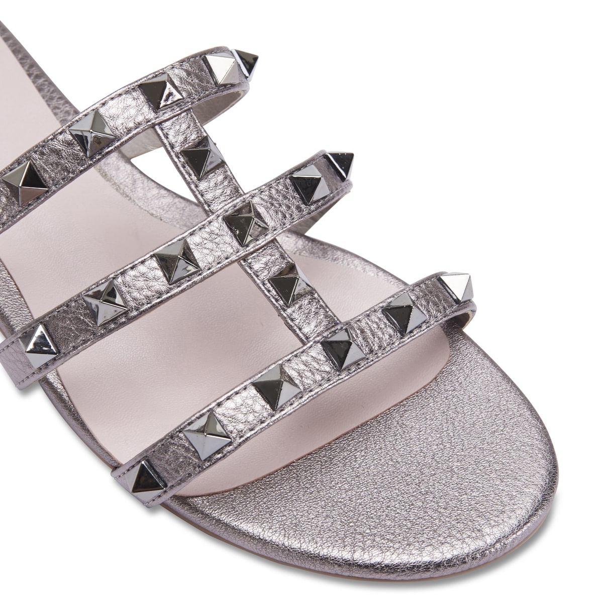 Spain Slide in Pewter Leather