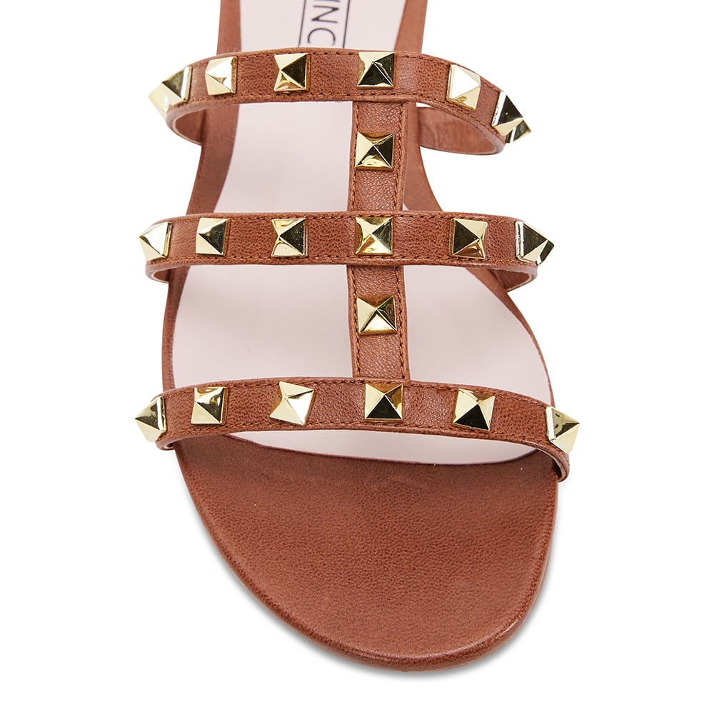Spain Slide in Tan Leather