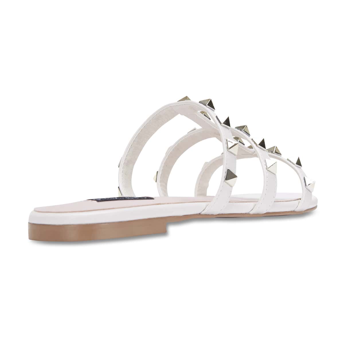 Spain Slide in White Leather