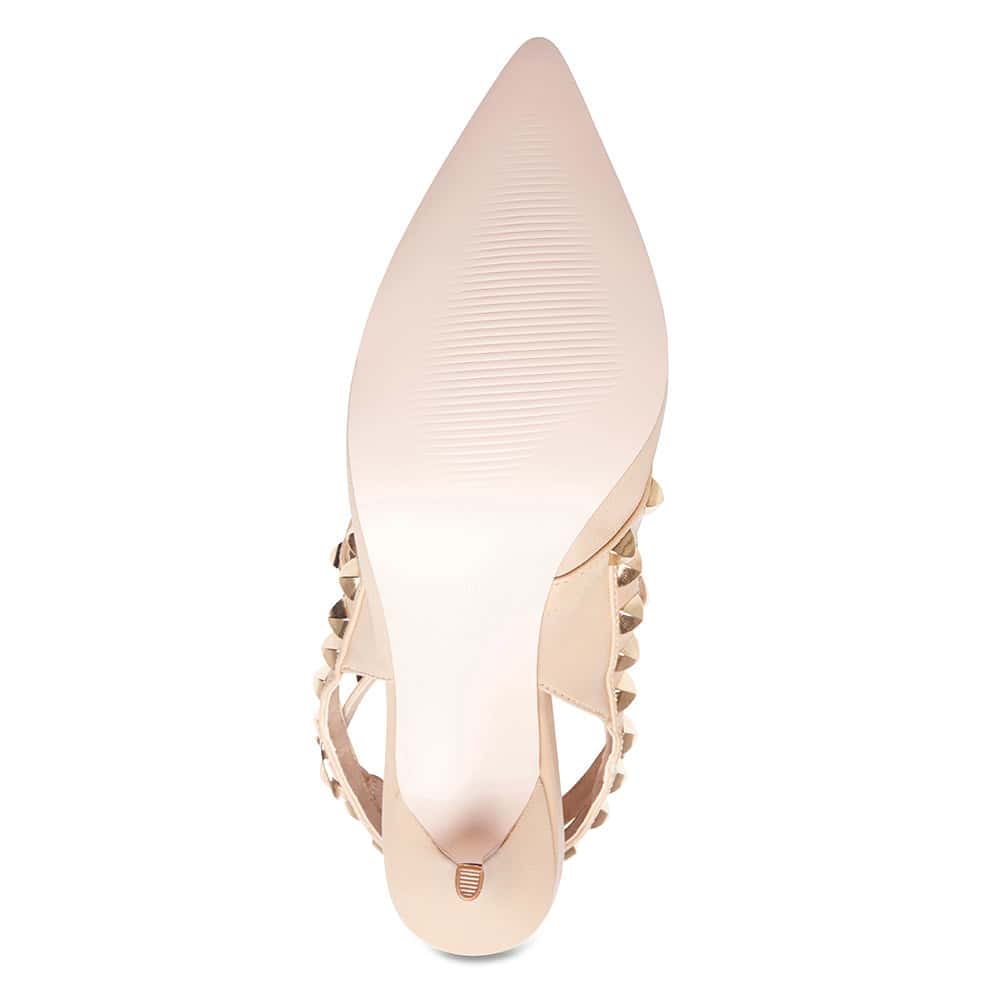 Sphinx Heel in Nude Leather