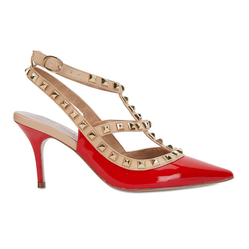Sphinx Heel in Red Patent