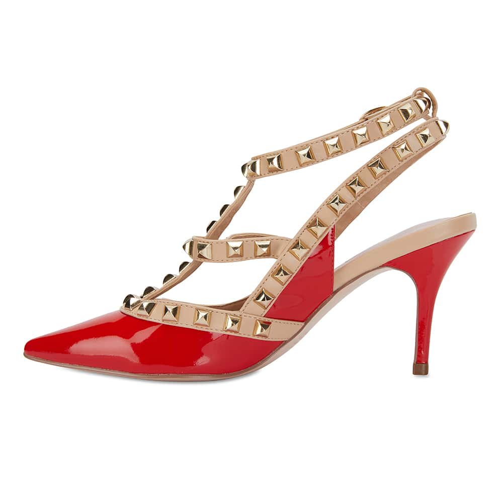 Sphinx Heel in Red Patent