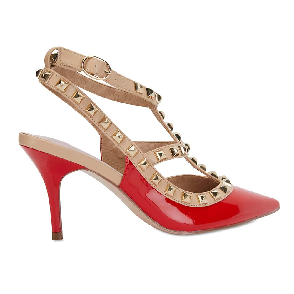 Sphinx Heel in Red Patent