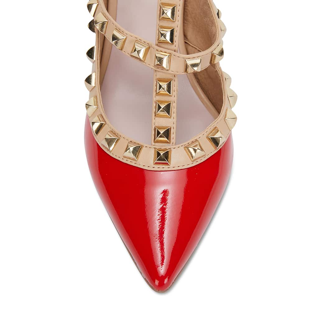Sphinx Heel in Red Patent