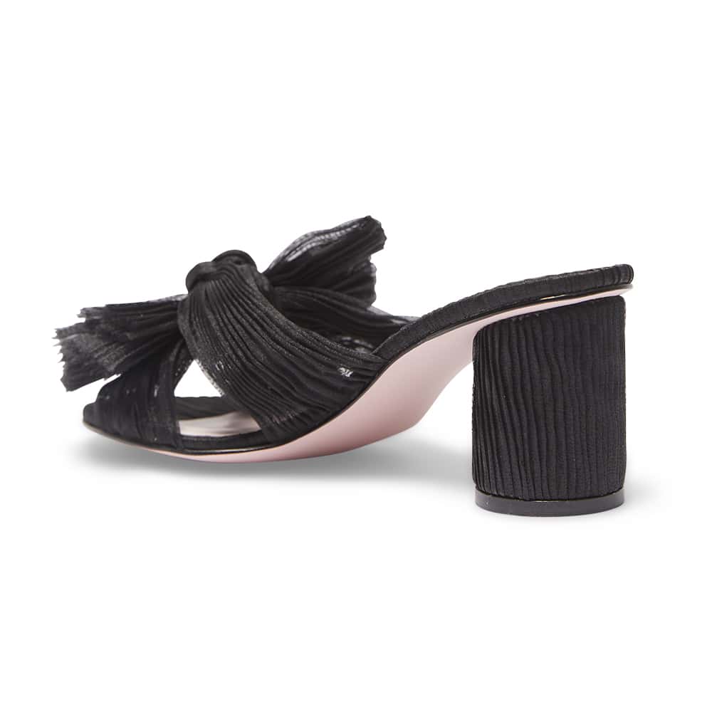 Surge Heel in Black Fabric