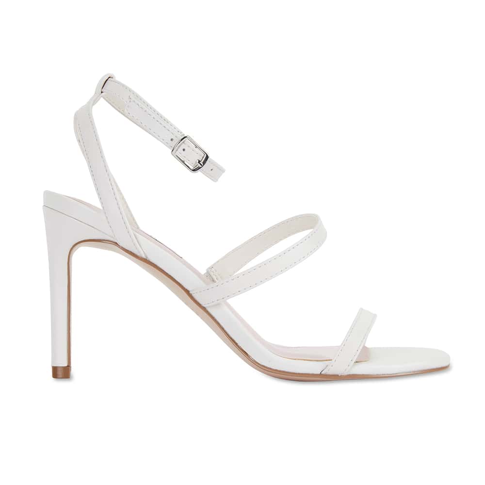 Testify Heel in White Leather