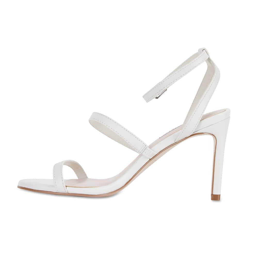 Testify Heel in White Leather