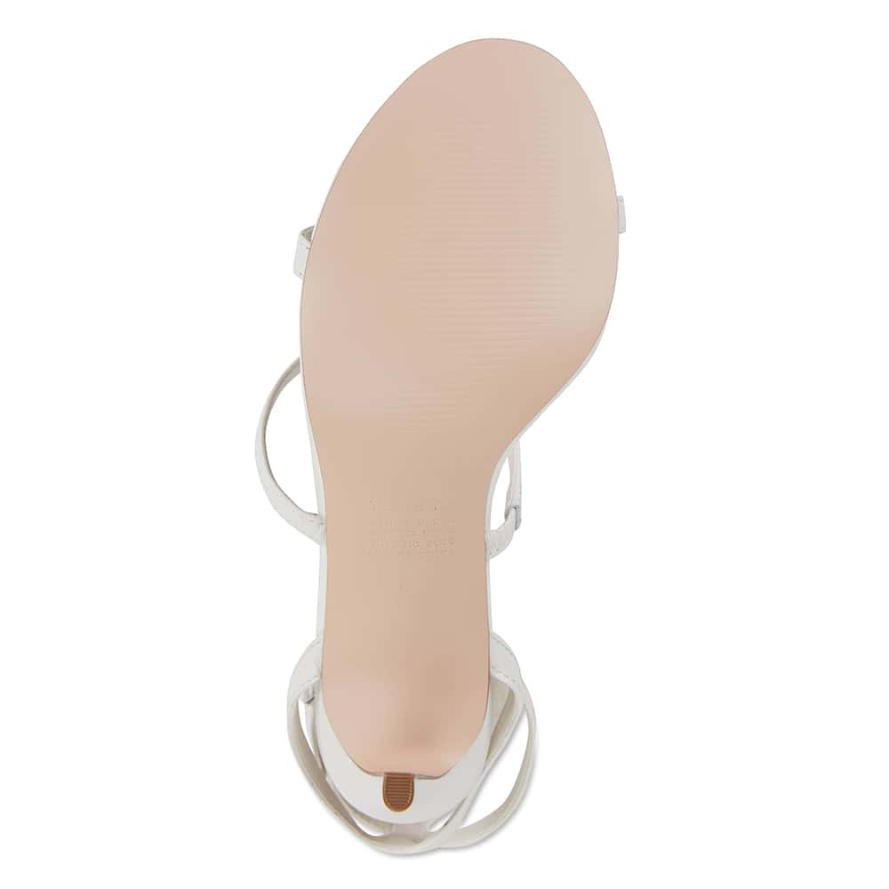 Testify Heel in White Leather