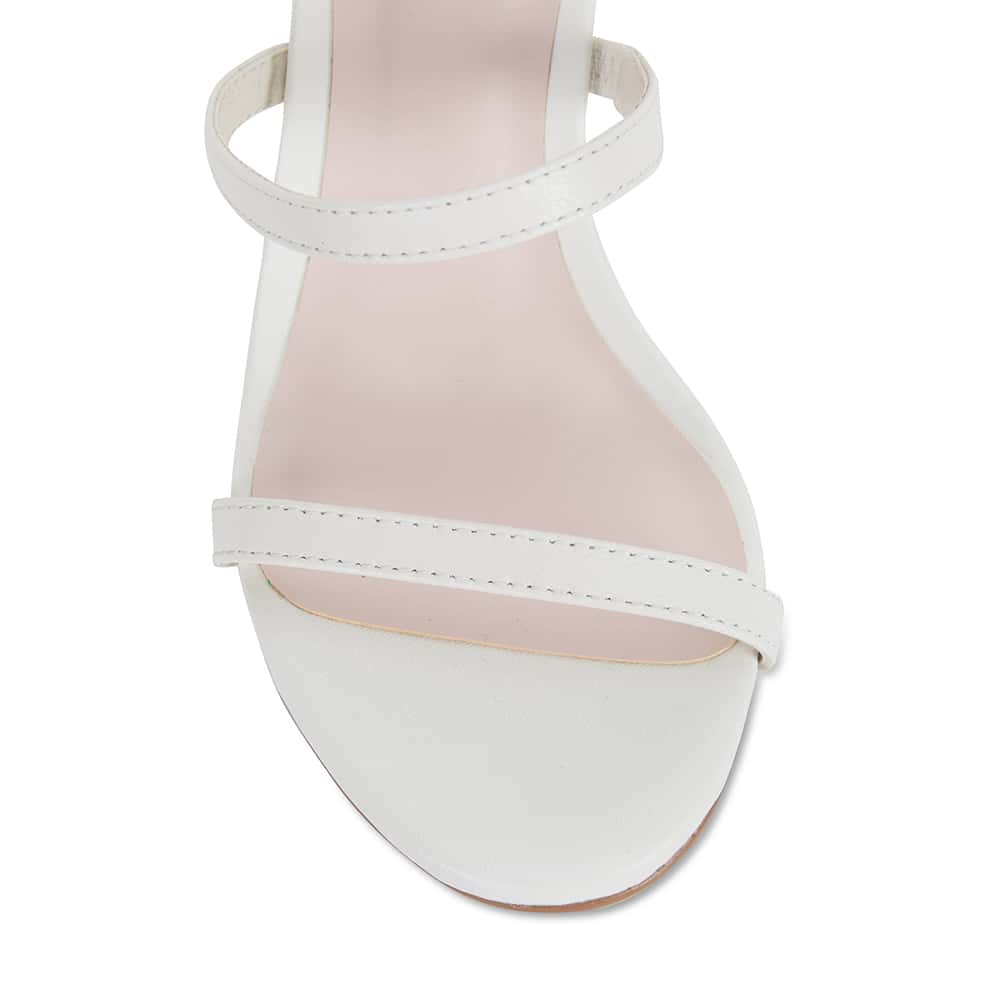 Testify Heel in White Leather