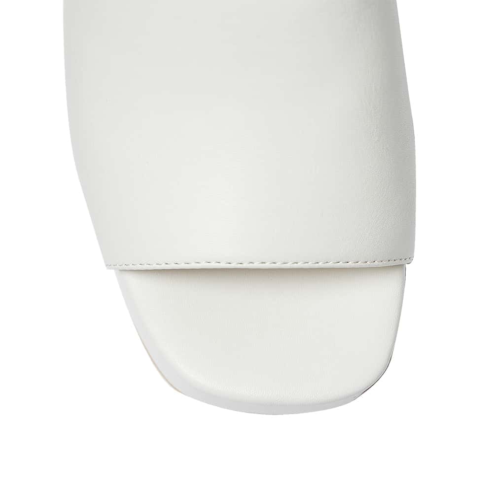 Ace Heel in White Smooth