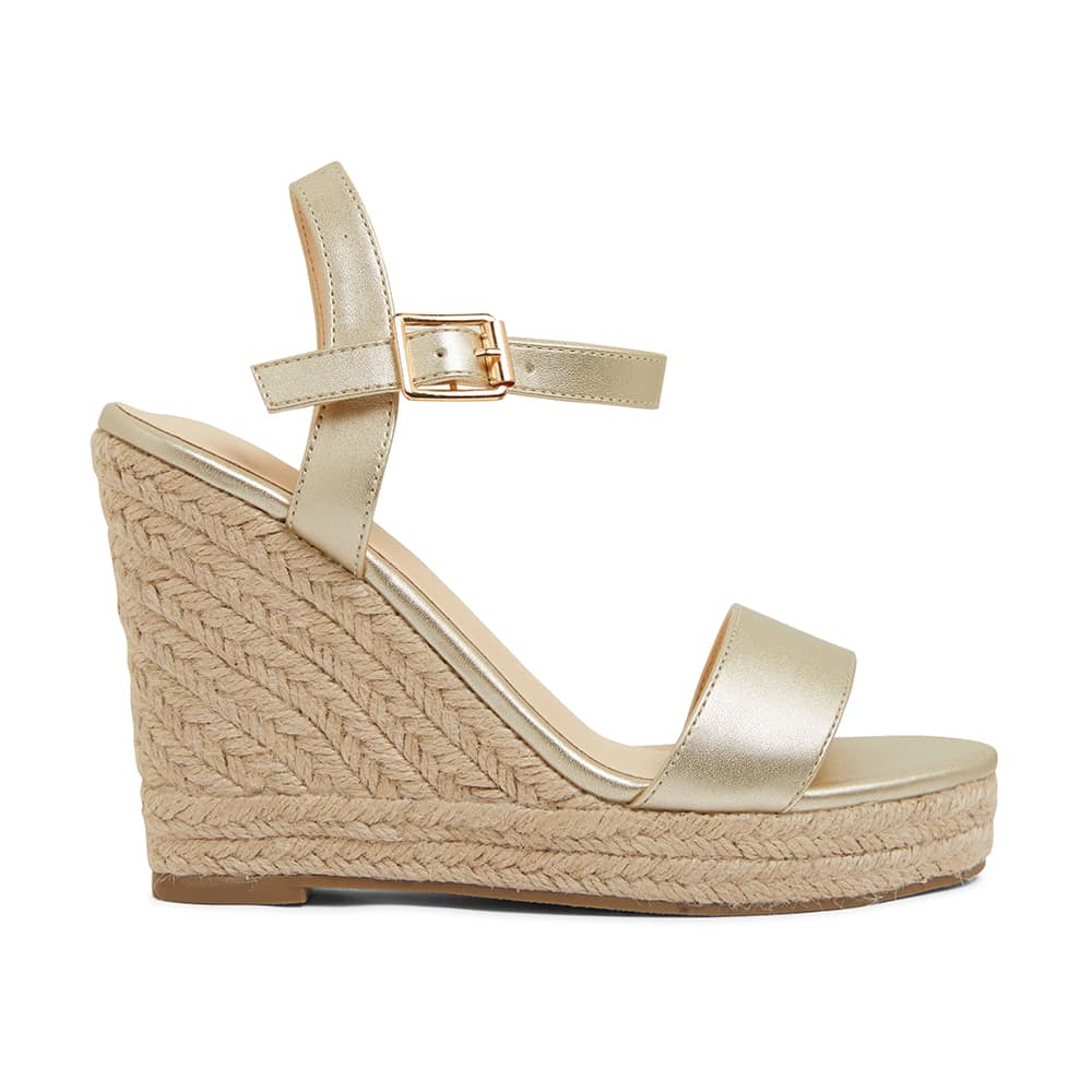 Amato Espadrille in Soft Gold Smooth