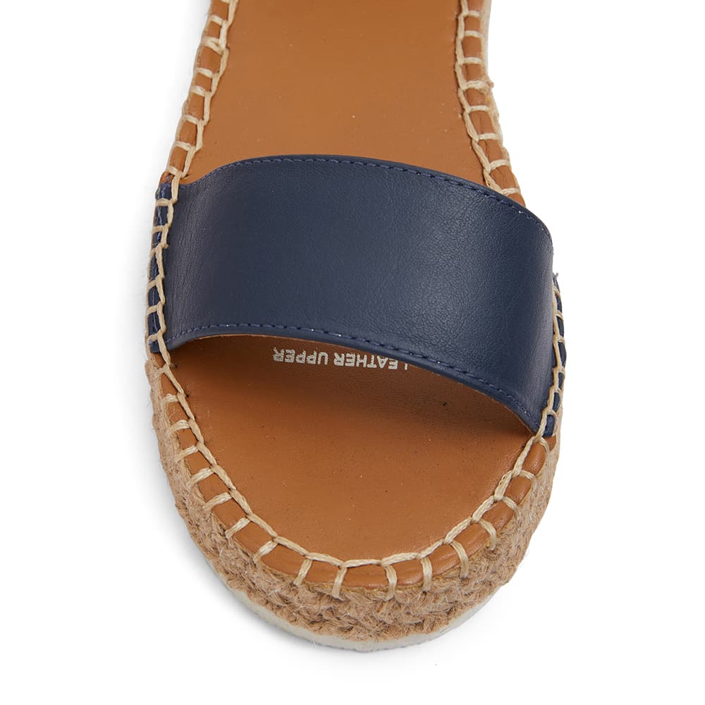 Ballad Espadrille in Navy Leather
