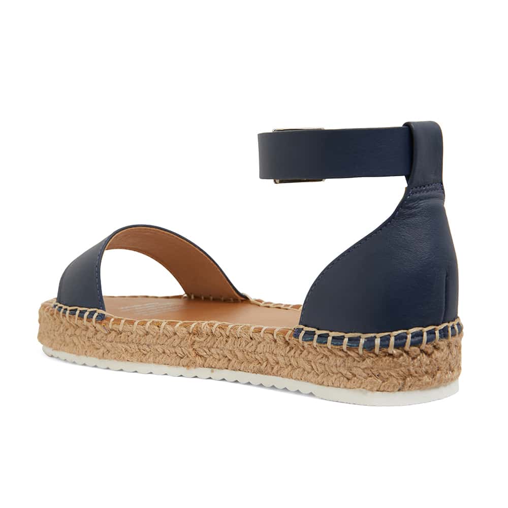 Ballad Espadrille in Navy Leather