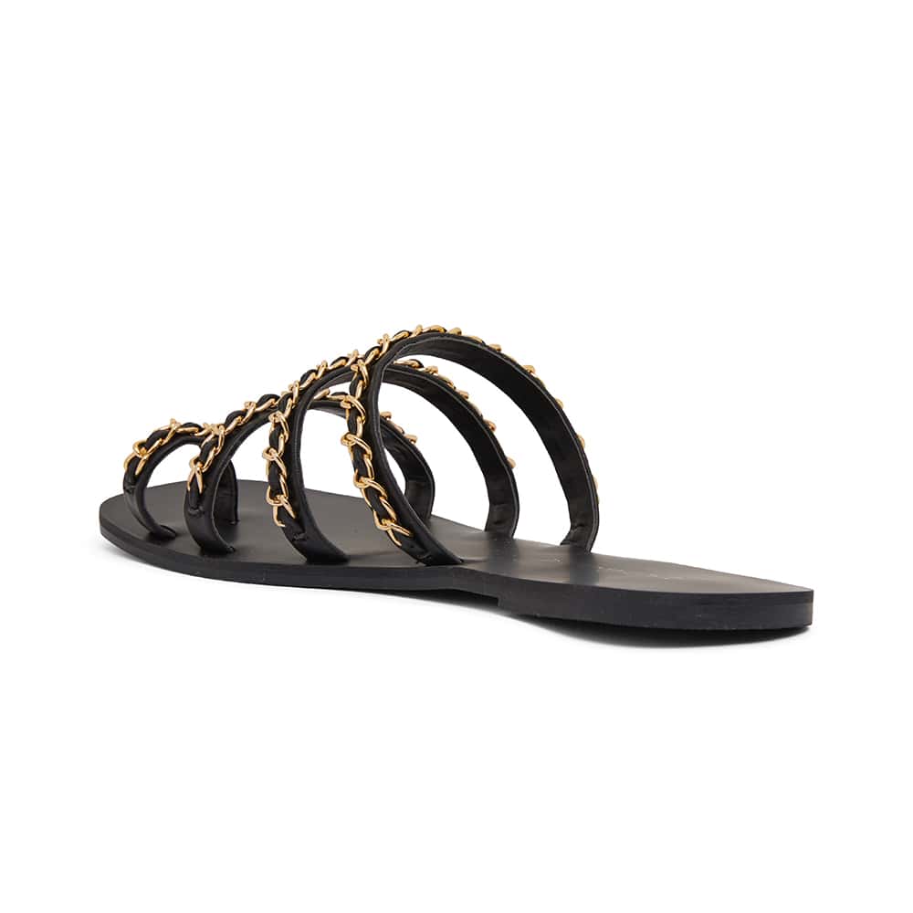 Catalina Slide in Black Fabric