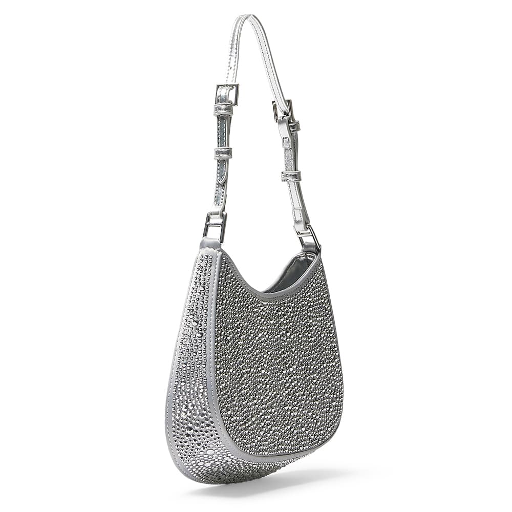 Chloe Handbag in Silver Diamante