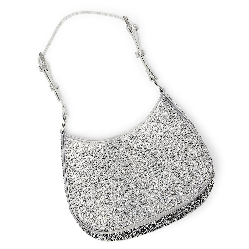 Chloe Handbag in Silver Diamante