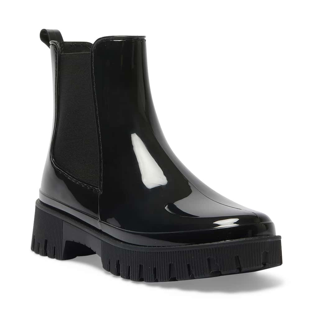 Cloudy Boot in Black Shiny