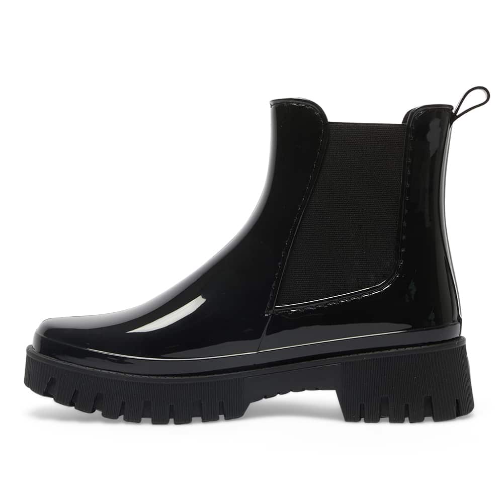 Cloudy Boot in Black Shiny