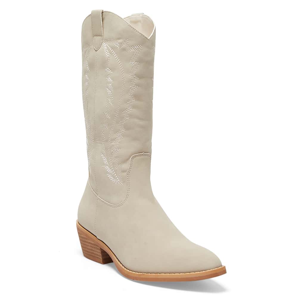 Cowboy Boot in Nude Micro