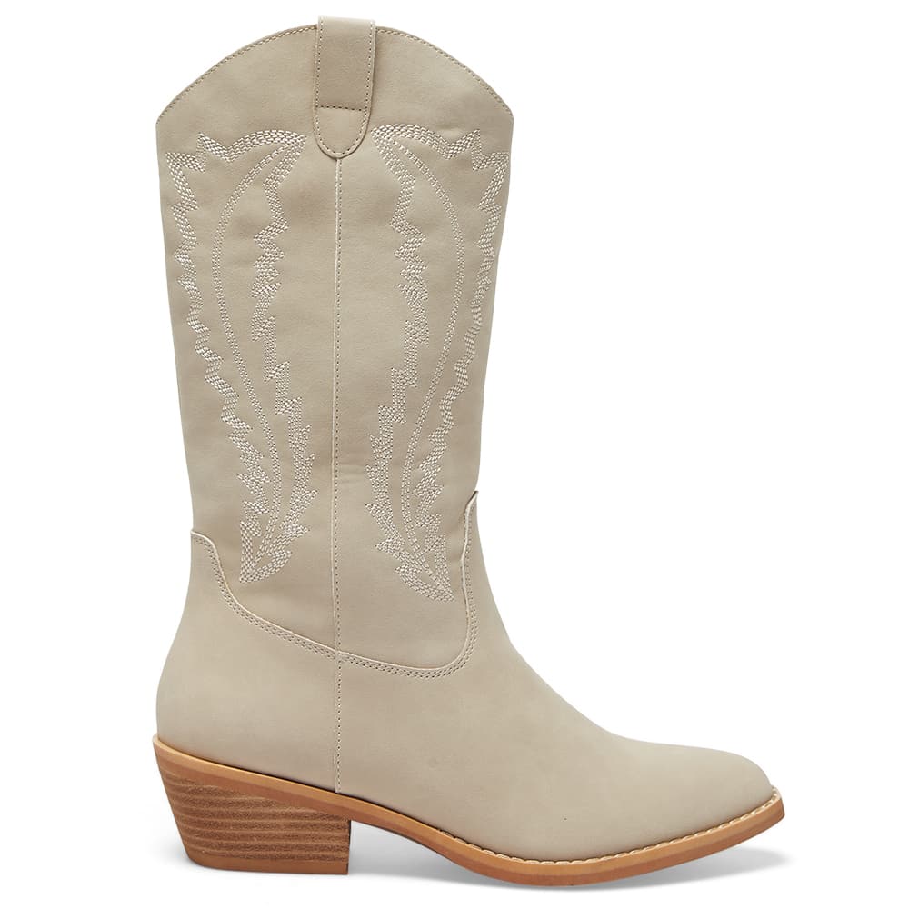 Cowboy Boot in Nude Micro