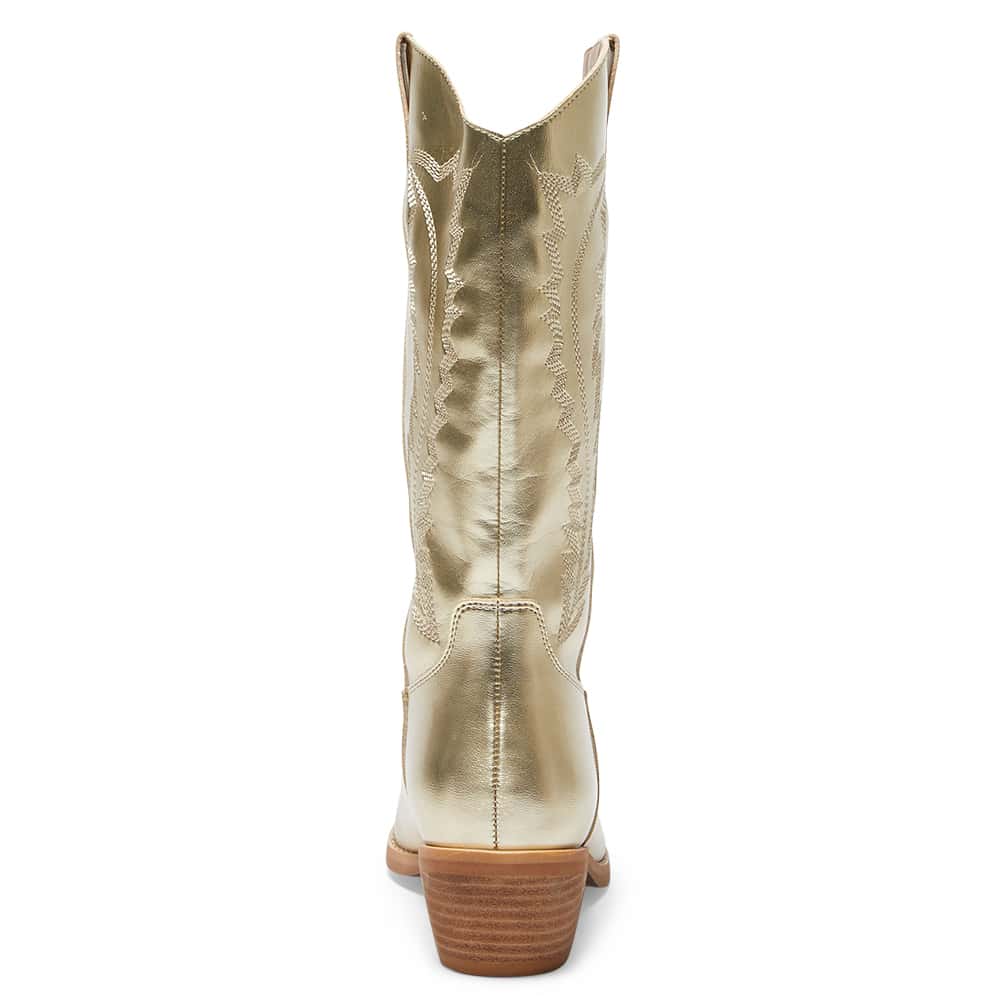 Cowboy Boot in Soft Gold