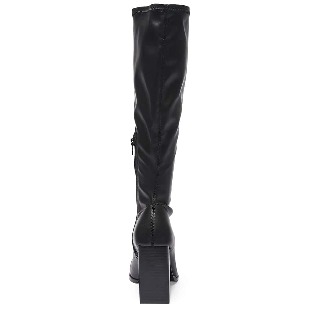 Damsel Boot in Black Smooth