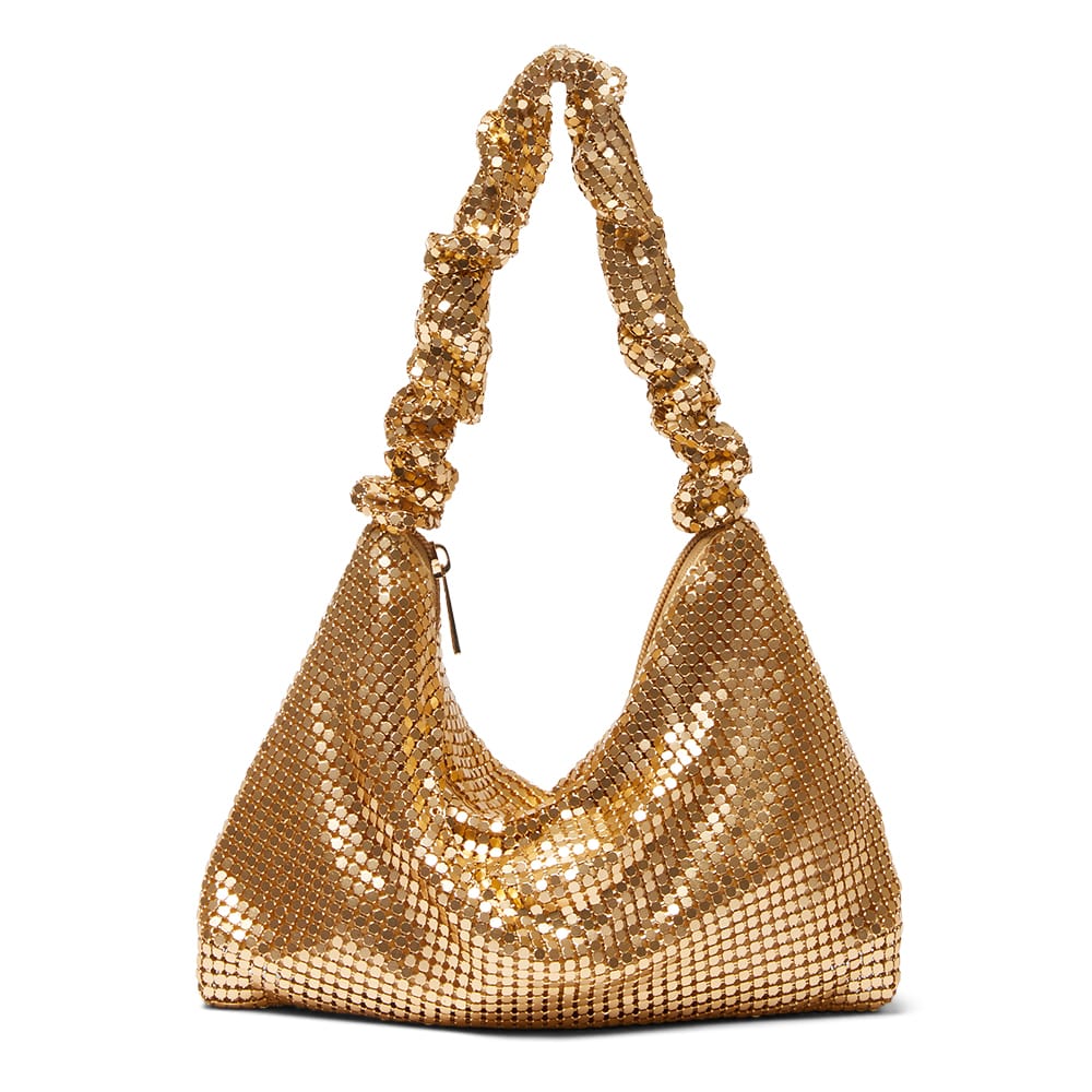 Disco Handbag in Gold Mesh