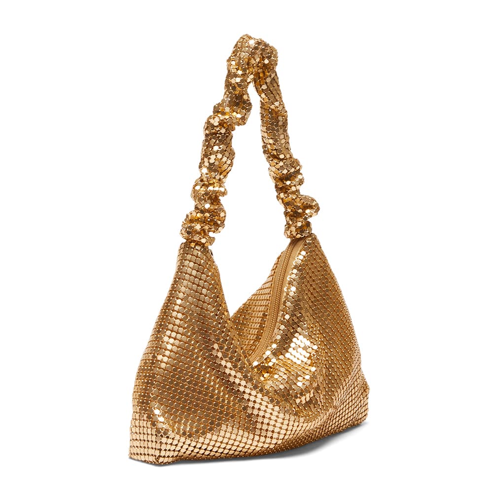 Disco Handbag in Gold Mesh