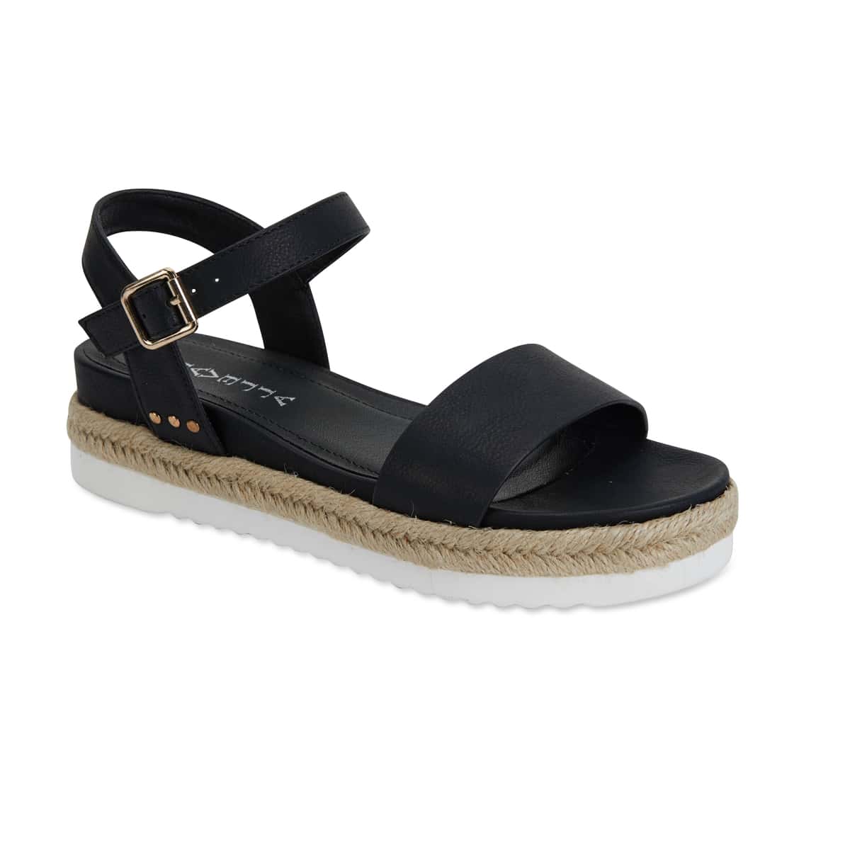 Dynamo Espadrille in Black Smooth Smooth