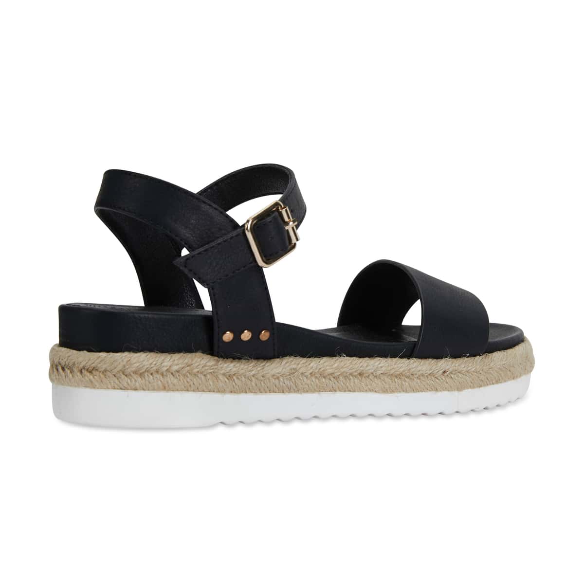 Dynamo Espadrille in Black Smooth Smooth