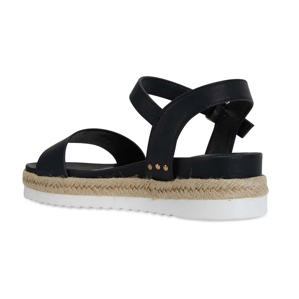 Dynamo Espadrille in Black Smooth Smooth