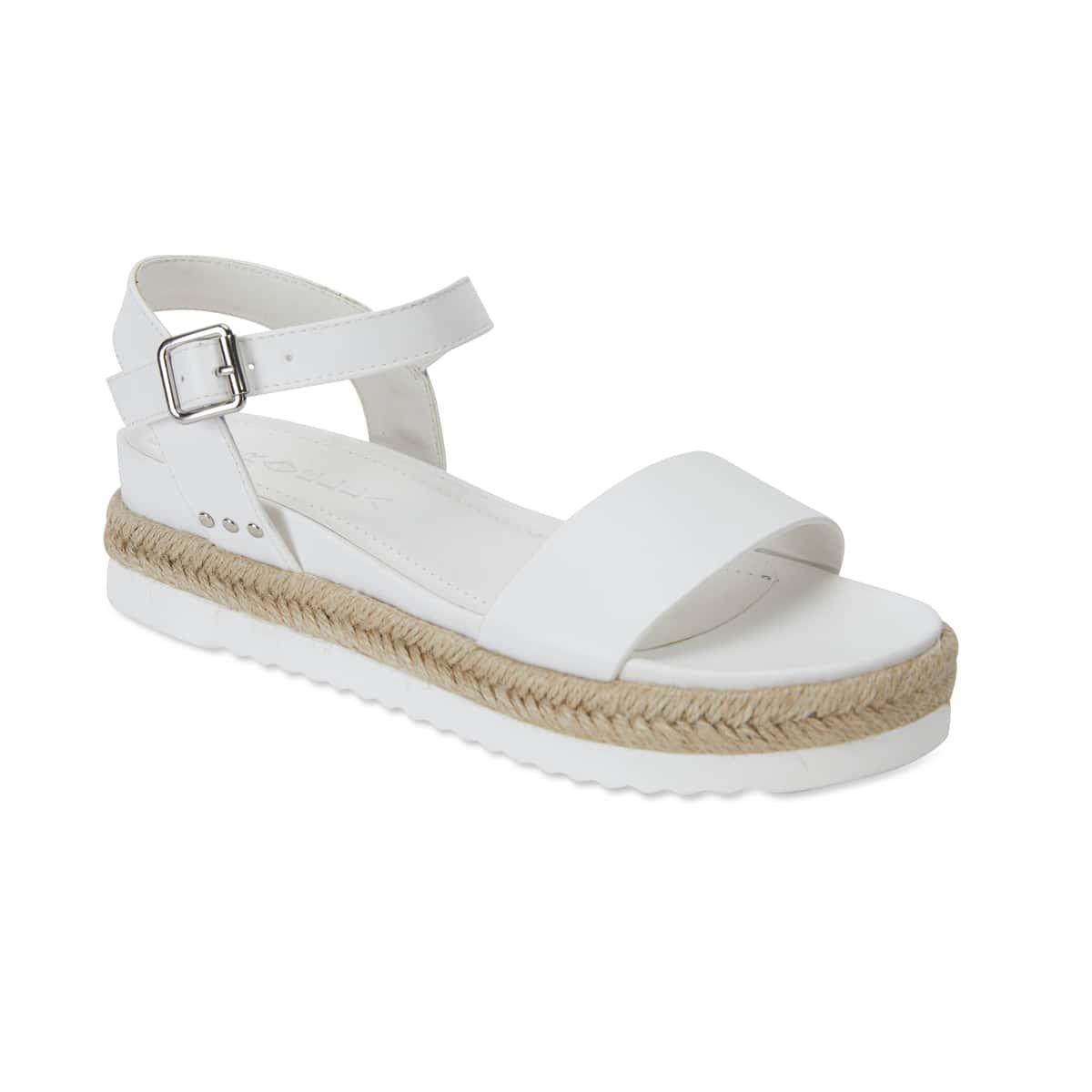 Dynamo Espadrille in White Smooth