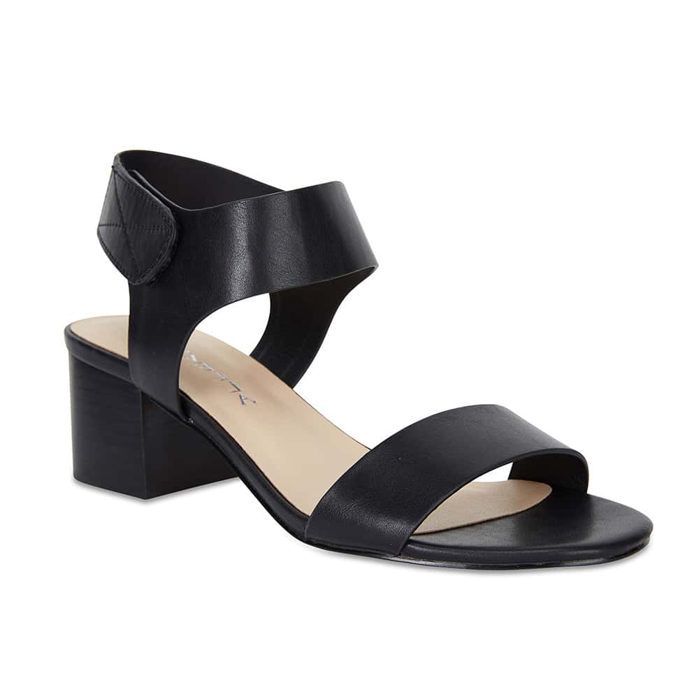 Elesha Heel in Black Smooth