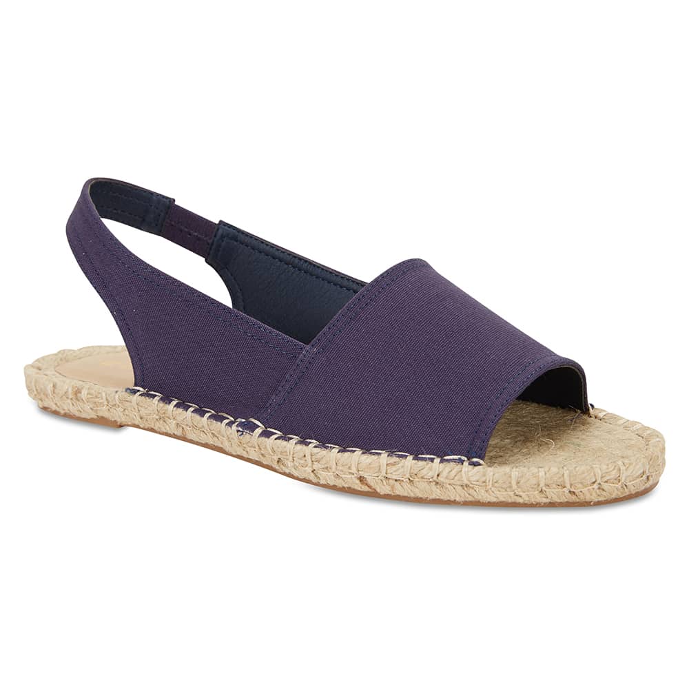 Elvira Espadrille in Navy Canvas