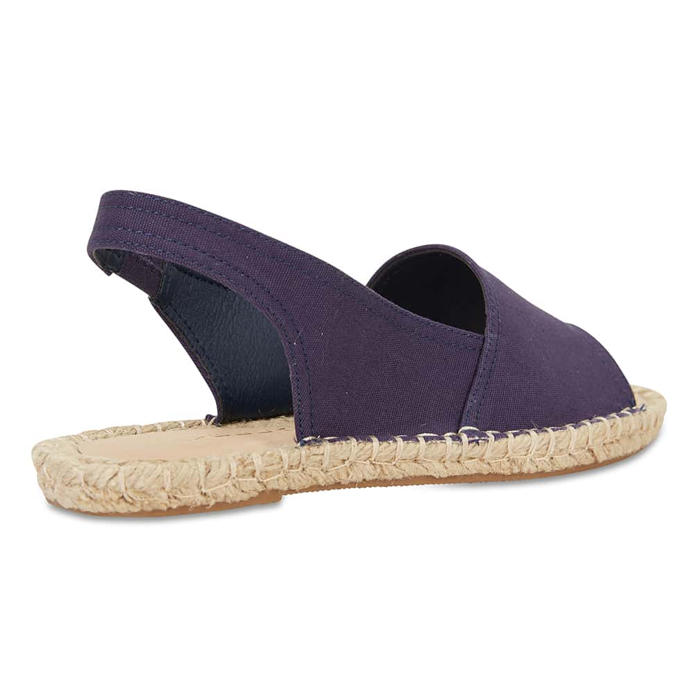 Elvira Espadrille in Navy Canvas