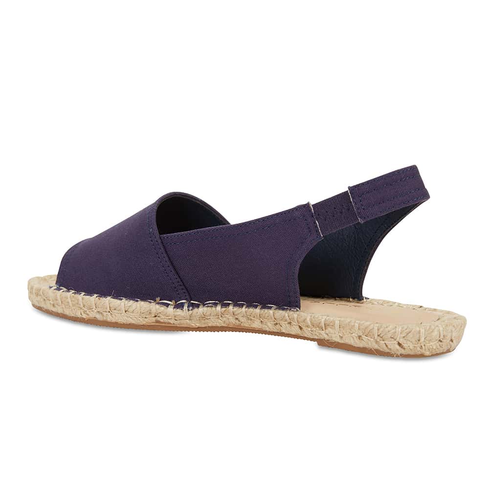 Elvira Espadrille in Navy Canvas