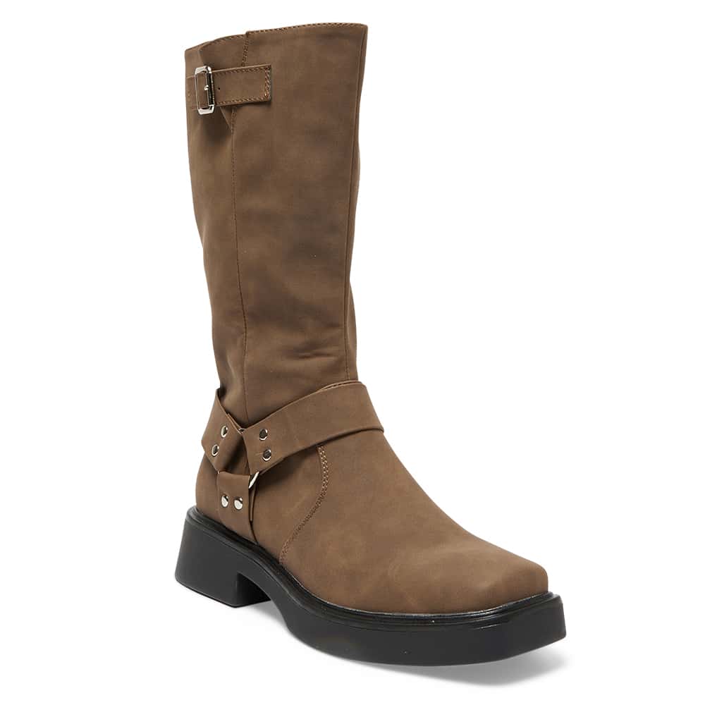 Engine Boot in Brown Nubuck