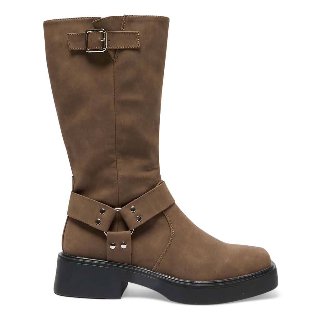 Engine Boot in Brown Nubuck