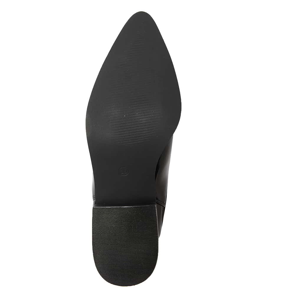 Faller Boot in Black Hi Shine Smooth