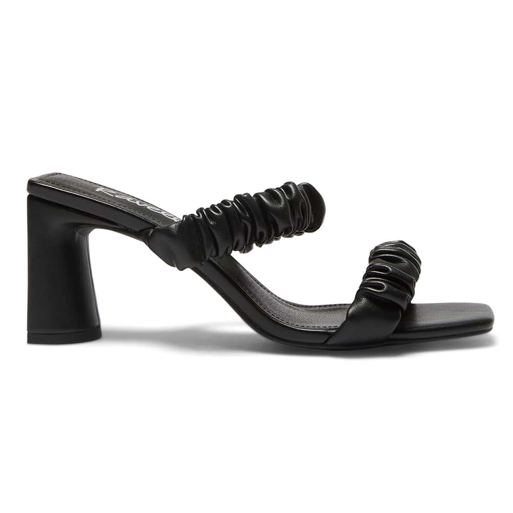 Garcia Heel in Black Smooth