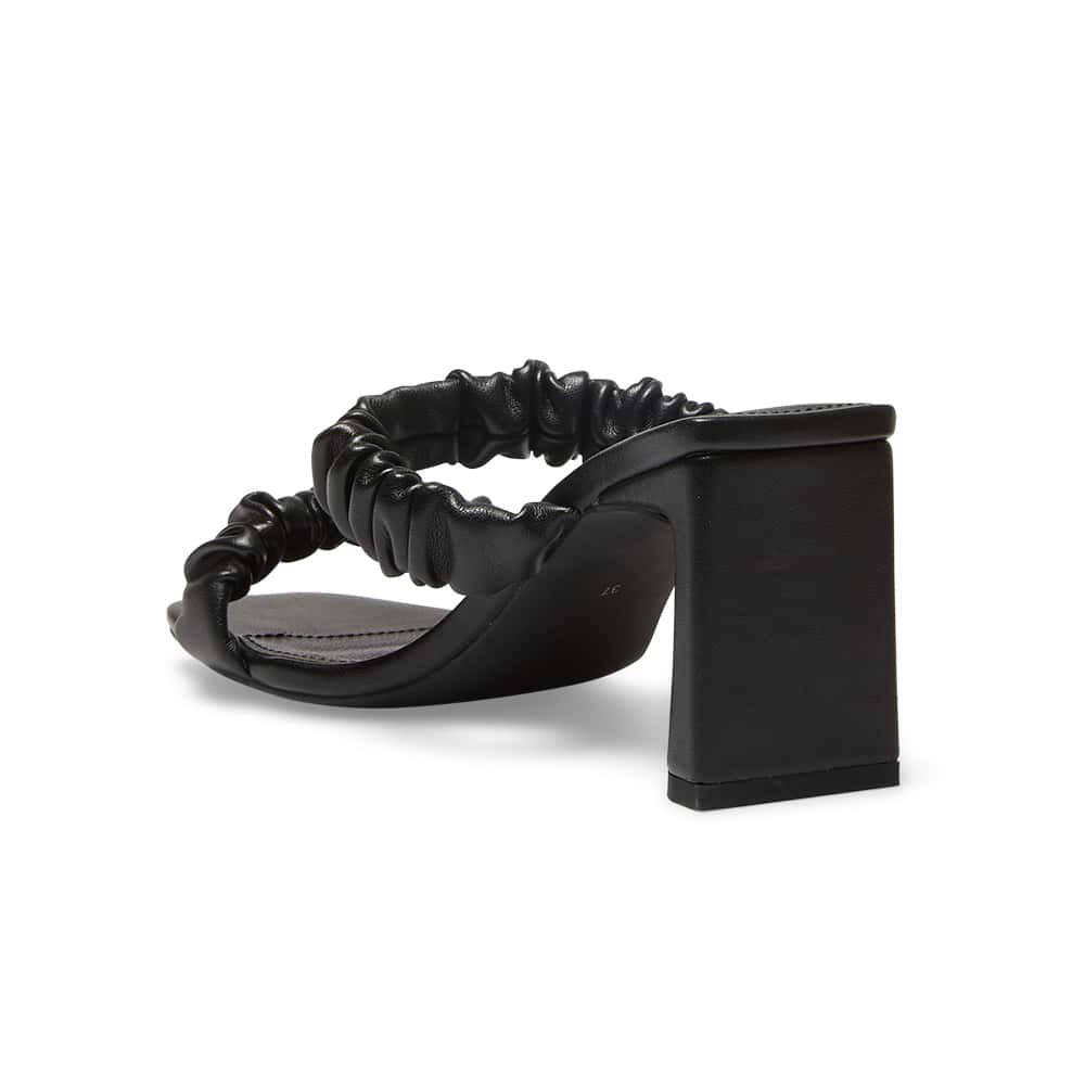 Garcia Heel in Black Smooth