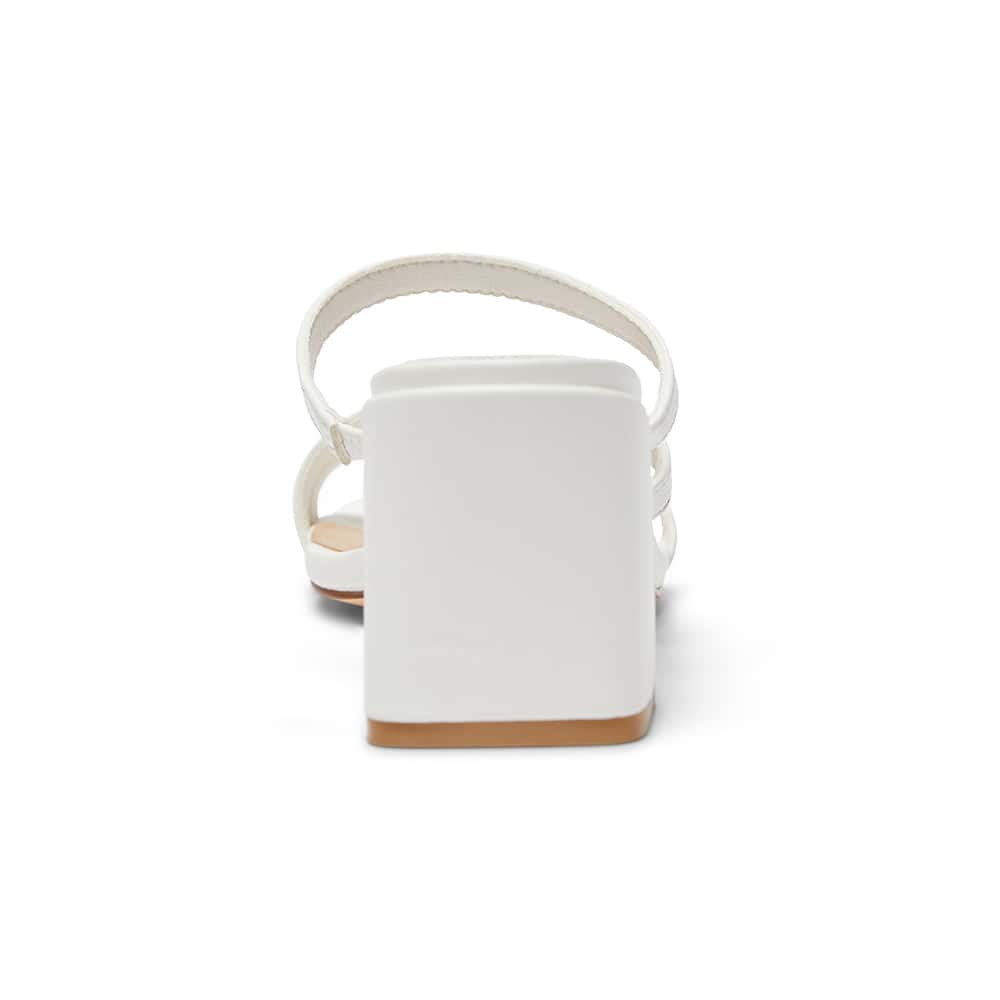 Geisha Heel in White Smooth