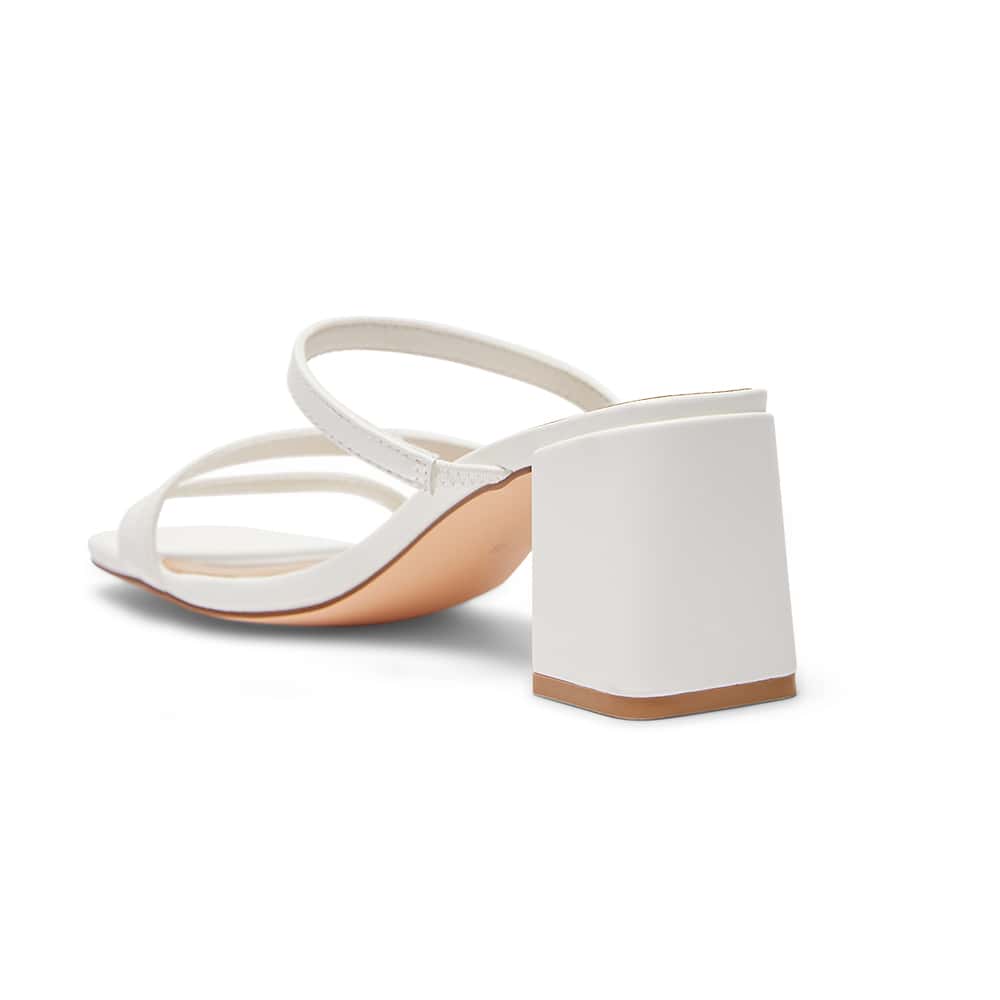 Geisha Heel in White Smooth