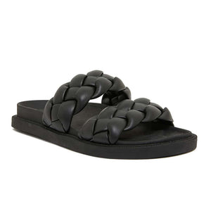 Ravella Gossip Slide in Black Smooth