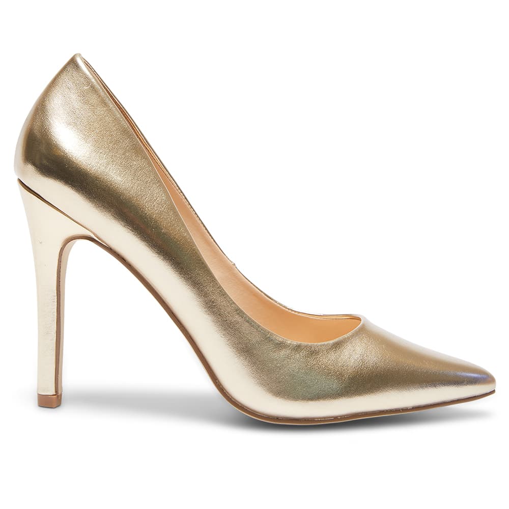 Harbour Heel in Gold Metallic