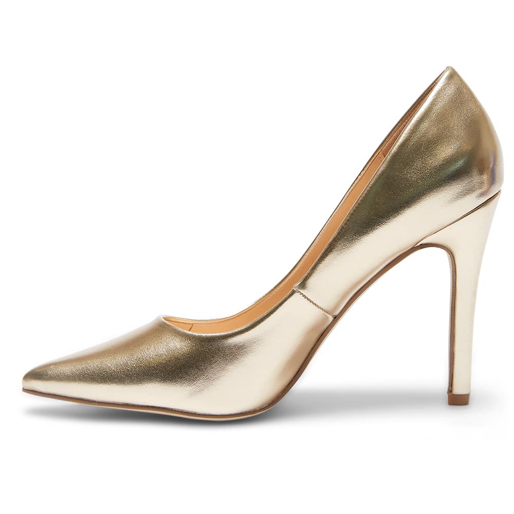 Harbour Heel in Gold Metallic